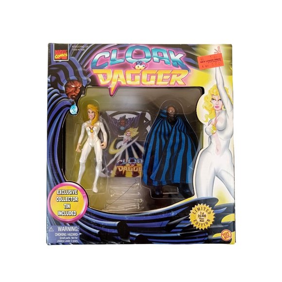 1997 Marvel Cloak & Dagger Action Figure Toy Biz Limited Edition Collector Tin - Picture 1 of 4